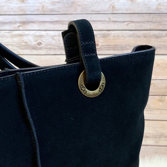 UGG Black Heritage Suede North South Tote - Picture 2 of 8